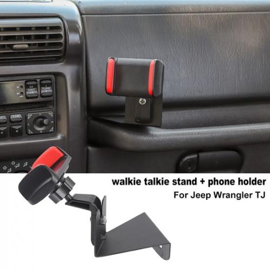 

2pcs Car Cell Phone Holder Walkie Talkie Bracket For Jeep Wrangler TJ 1997-2006