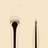 Yuvarlak Açılı Jel Eyeliner Fırçası Altın Makyaj Aracı ahşap saplı yumuşak sentetik saç Mükemmel Kirpik astarı tanımlayıcı