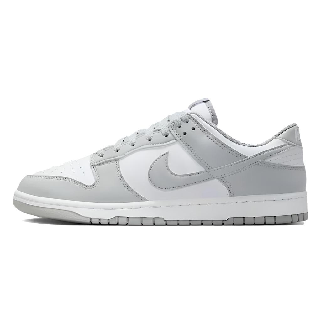 Nike Dunk Abrasion Resistant Breathable Abrasion Resistant Breathable Low top Skateboard Shoes Unisex Gray White HF5441-105(Team1704-)