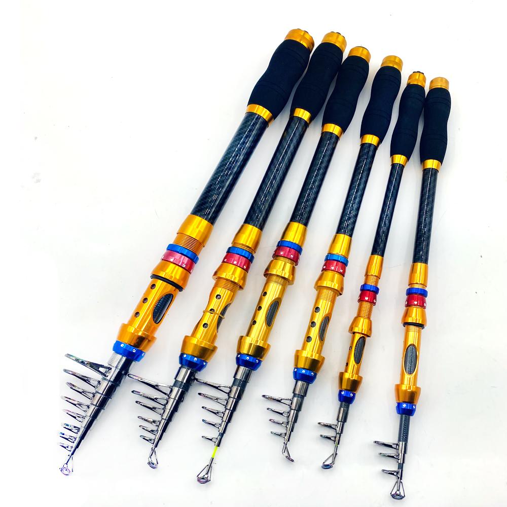 1.8m-3.6m Telescopic spinning rod carbon Fishing Rod Telescopic Fishing Rod Portable Bass Fishing Rods for Trout Carp Fishing Fishing Tackle