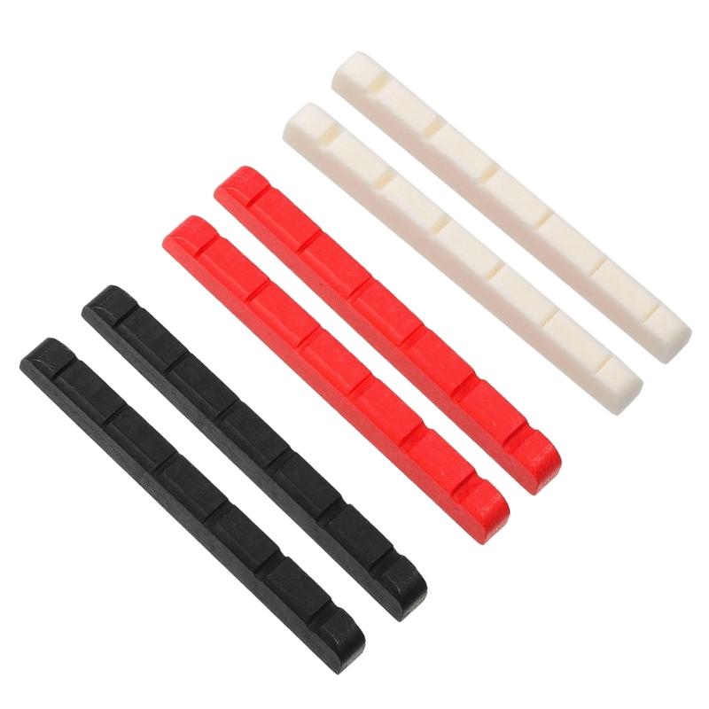 2pcs Convenient Electric Guitar Slotted Bone Nut with String Slots Perfect for Effortless String Changes 42x4.5x3.5mm