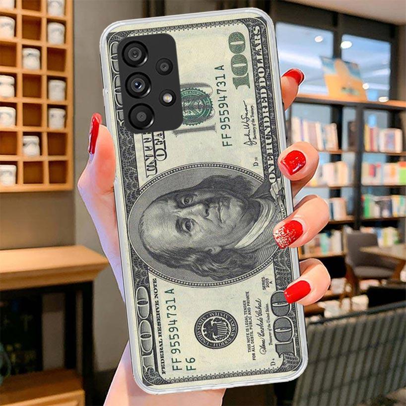 Banknote Dollar Cash Money Phone Case For Samsung Galaxy A17 A37 A57 A16 A26 A36 A56 A15 A25 A35 A55 A14 A24 A34 A54 A13 A23 A33