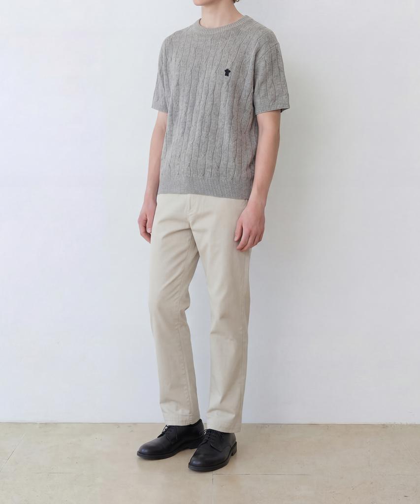 Edeunbeoleokeulleob High-Twist Linen Cable S/S Knit (Grey)