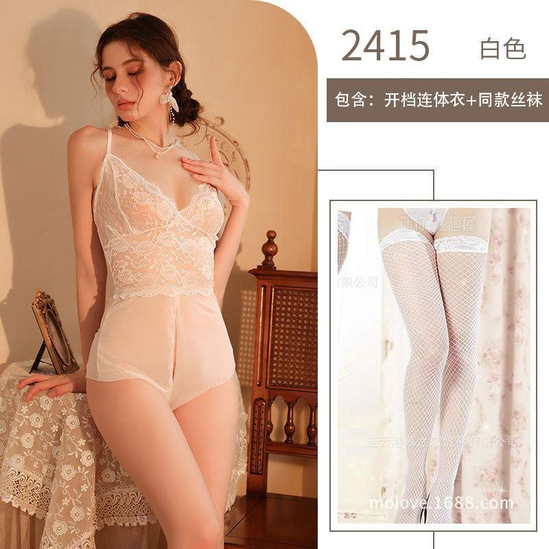 Sex Underwear One-piece Suspender Sexy Large Size Hot Lace Transparent Sex Uniform Suit Temptation