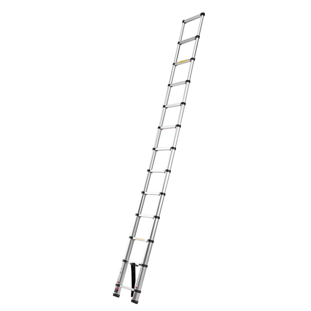 Scala Telescopica da 3,8 m, Estensione Pieghevole Multiuso Leggera in Alluminio, Scala a Retrazione One-Touch, Robusta, Capacità Massima 150 kg con