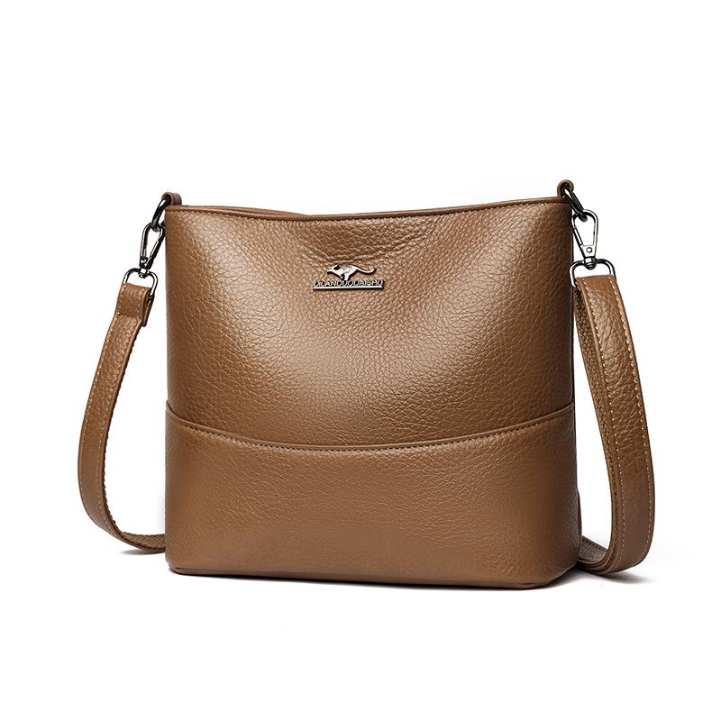 Multi Functional Casual Crossbody Bag PU Soft Leather Retro Crossbody Bag Women's Shoulder Bag Simple Casual Bag