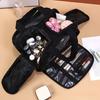 Ladies' Four Seasons Solid Color Makeup Bag Portable Large Capacity Multi Functional Compartment Storage Travel Toilet Bag