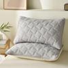 Quilted Anti-Dirt Pillowcase: Oil, Dirt & Saliva Resistant, Machine Washable, Ideal for Home/Dorm.