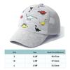 Kids Dinosaur Baseball Cap Children Embroidery Mesh Sun Hat 0-5 Years Girls Boys Spring Summer Outdoor Adjustable Peaked Cap