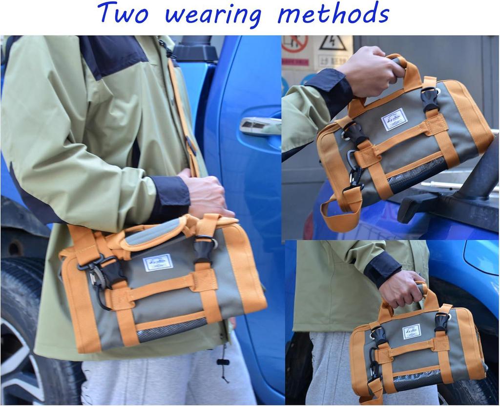 Outdoor Multifunctional Tool Bag: Roll-up Storage for Ground Nails & Wind Rope