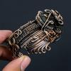 Black Tourmaline Pure Copper Wire Wrapped Handmade Jewelry Bangle Bracelet Adjustable For Her