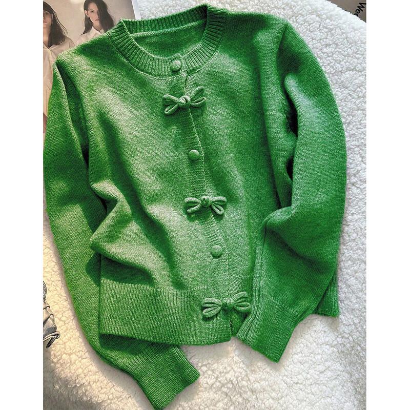 Women s Korean Style Knitted Cardigan Sweater L