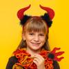 Teufel Cosplay Stirnband Teufelsstab für Jungen Mädchen Erwachsene Cosplay Party Halloween, Teufel Verkleidungszubehör für Karnevals