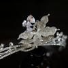 Korean New Style Luxurious and Atmospheric Flower Zircon Bride Wedding Crown Tiara Crown Tiara Hair Accessories
