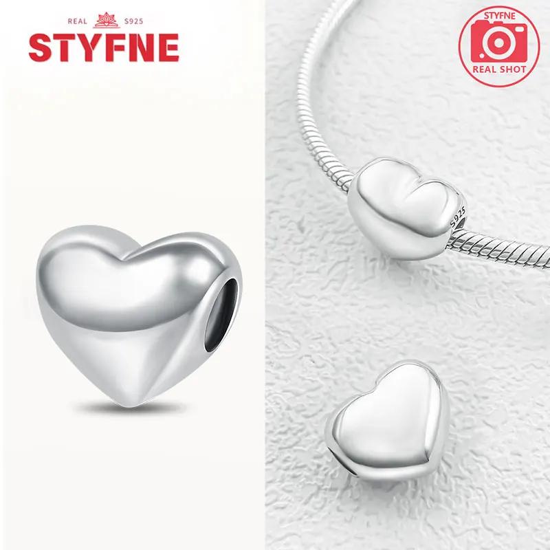 Silver S925 Heart Series Charm Gold Love Star Beads Double Dangle Charm Be Love Heart Charm for Women Diy Jewelry Gifts