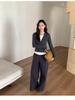 TiaoCheng 2026 Spring Women's Korean Minimalist Wide-Leg Casual Straight-Leg Long Pants