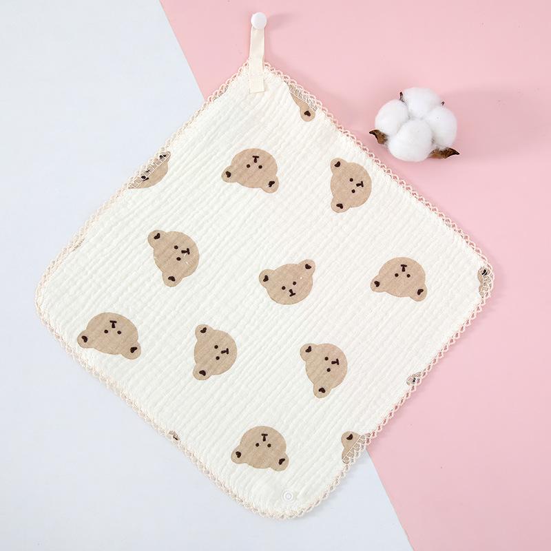 4-Layer Cotton Gauze Baby Towel - Soft, Class A, Small Square for Children and Kindergarten Use