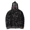Camouflage Shark Head 3d Print Hoodie With Zipper For Men Women Casual Wear