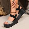 Classic 2025 Summer Heels Sandals Women Open Toe Flat Style Comfortable Size 42 43 Roman Shoes for Women Sandalias De Mujer