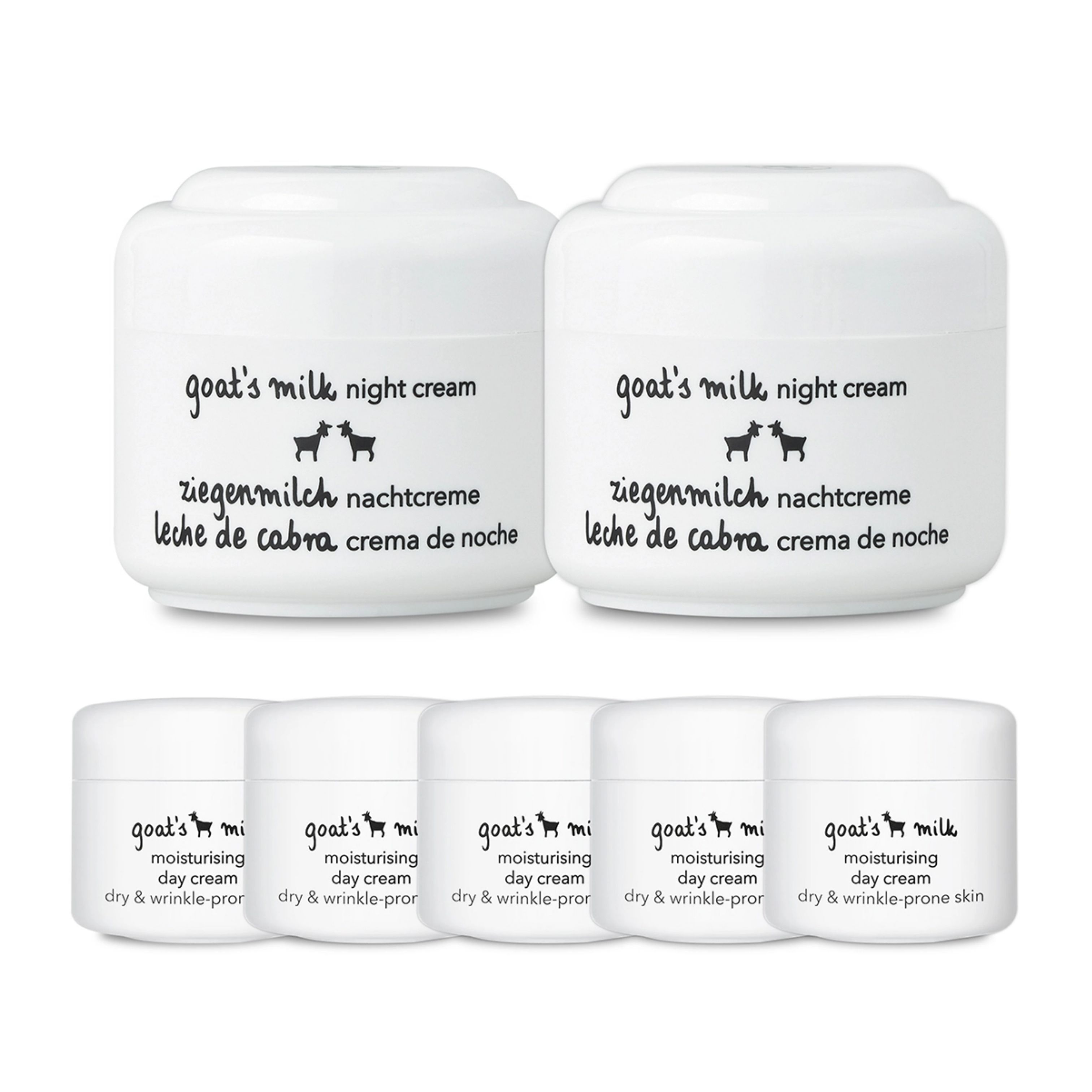 Ziaja Goat`s Milk Night Cream 50ml x 2 + Day Cream 10ml x 5