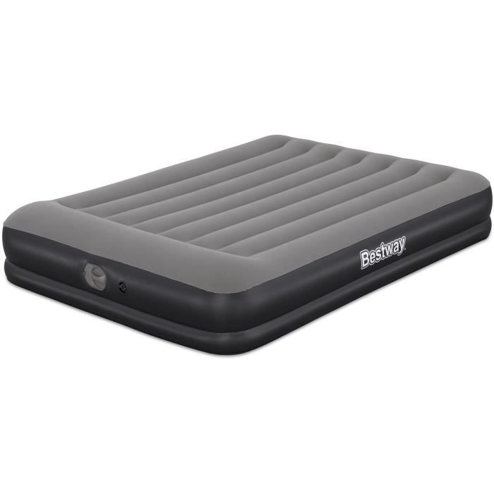 Matelas gonflable - BESTWAY - 671BU - Tritech Queen - 2 places, pompe USB intégrée, 2,03 m x 1,52 m x 36 cm