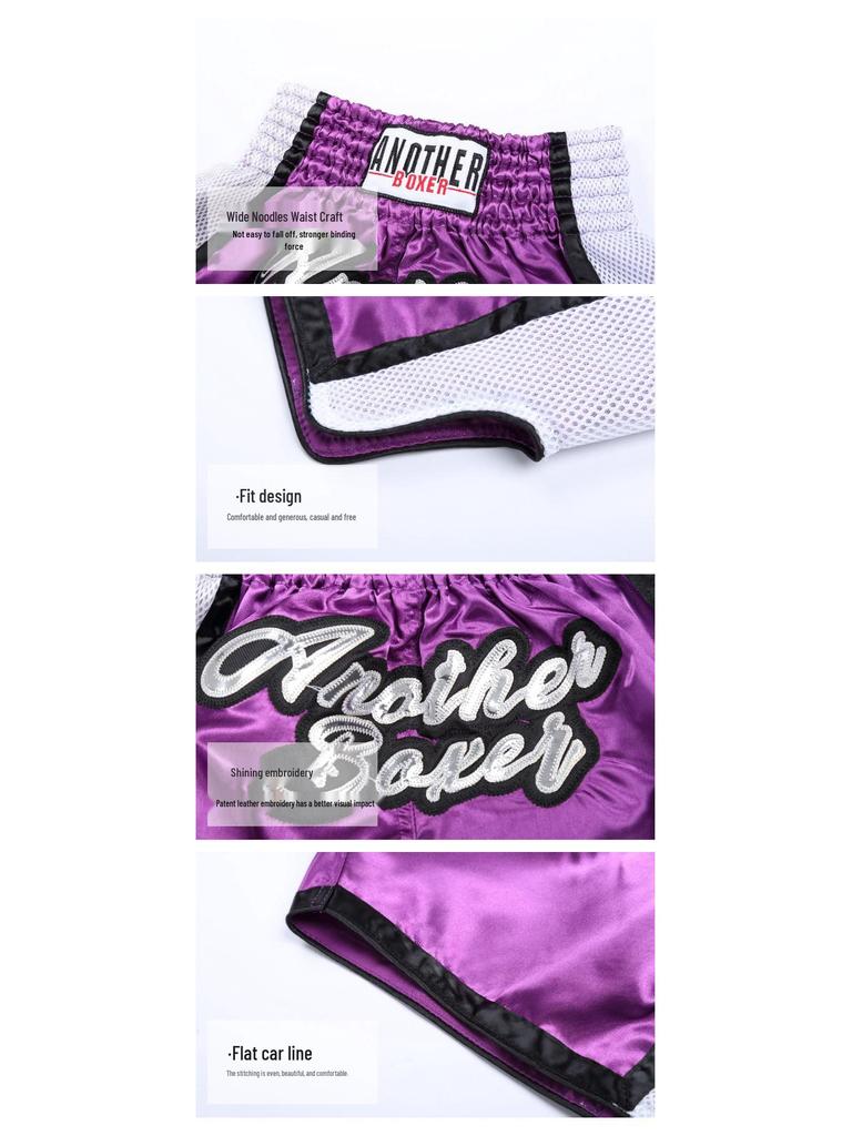 Muay Thai Sanda Wushu Training Shorts - MMA Fighting Pants for Men, Women, and Kids