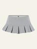 Deoineoseu Pleated Mini Skirt (Melange)
