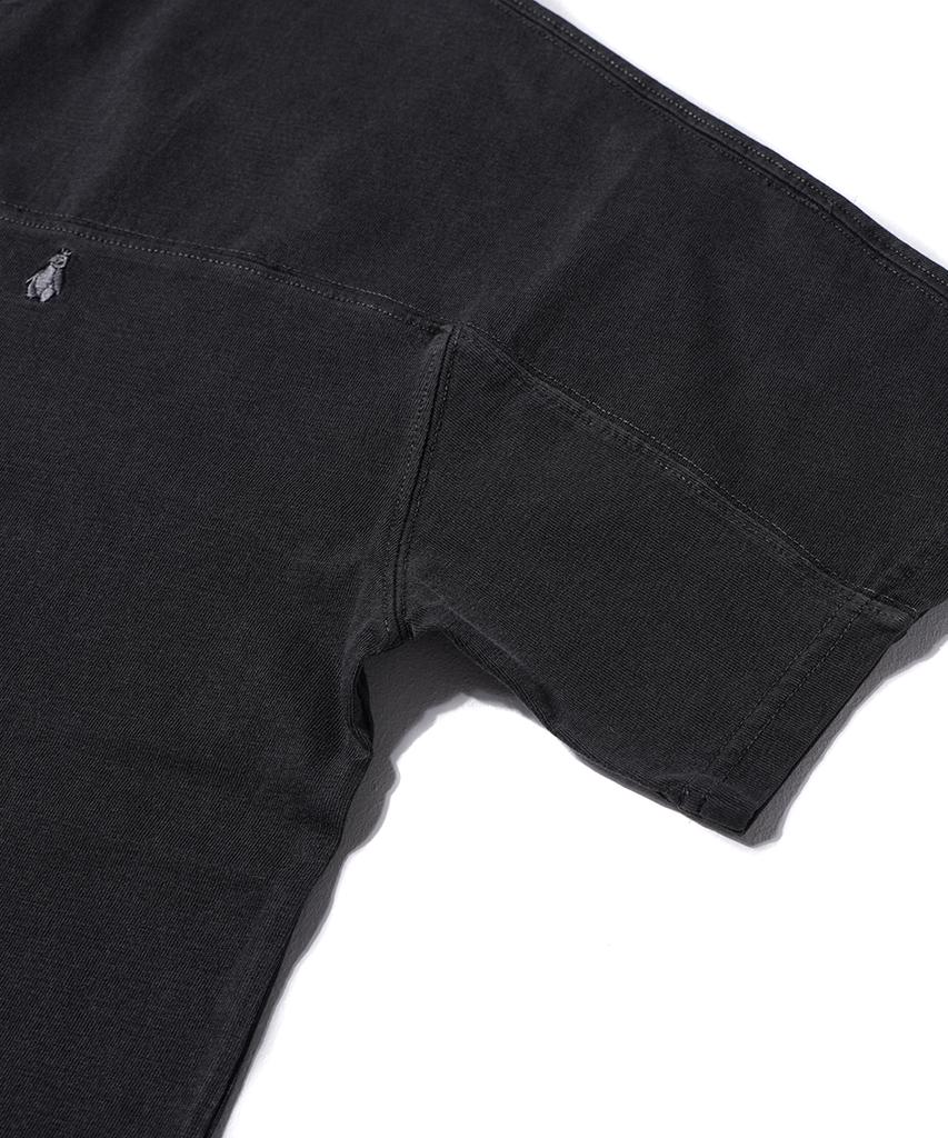 GAKKAI UNIONS Pigment Cutout Short Sleeve T-Shirt Charcoal