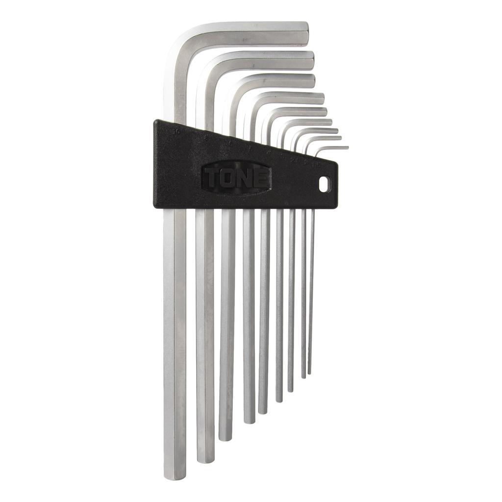 TONE APL900 Long Hex L-Shaped Wrench Set, 9 Pieces