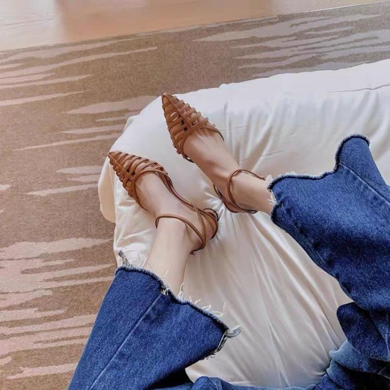 Pointed Toe Shoes Women's High Heels 2025 Fashion High Heels High Heels Summer Party Office Ladies Ladies Sandals Zapatos Mujer