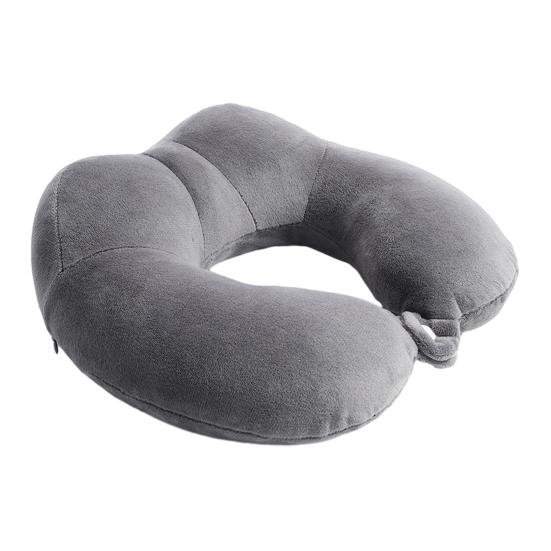 U-Shaped Pillow with Removable Support Pillow Cover Neck темно-серого