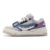 Li Ning 001 Btc Mega Scarpe da Skate Retro Versatili Antiscivolo Resistenti all'Usura Assorbimento degli Urti Supporto Sneakers da Donna Bianco Blu Viola AGCU004-3