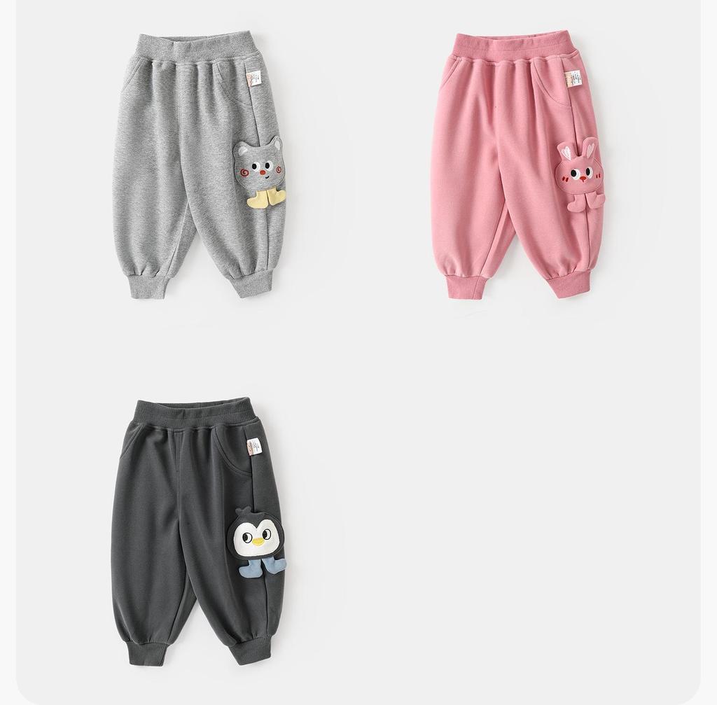 Kaka Panda Kids' Trendy Spring Pants - Boys' & Girls' Casual Toddler Pants for Spring & Autumn