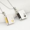2025 Spring/Summer New Arrival: Titanium Steel Love Letter Necklace with Openable Pendant - Personalized Couple Style