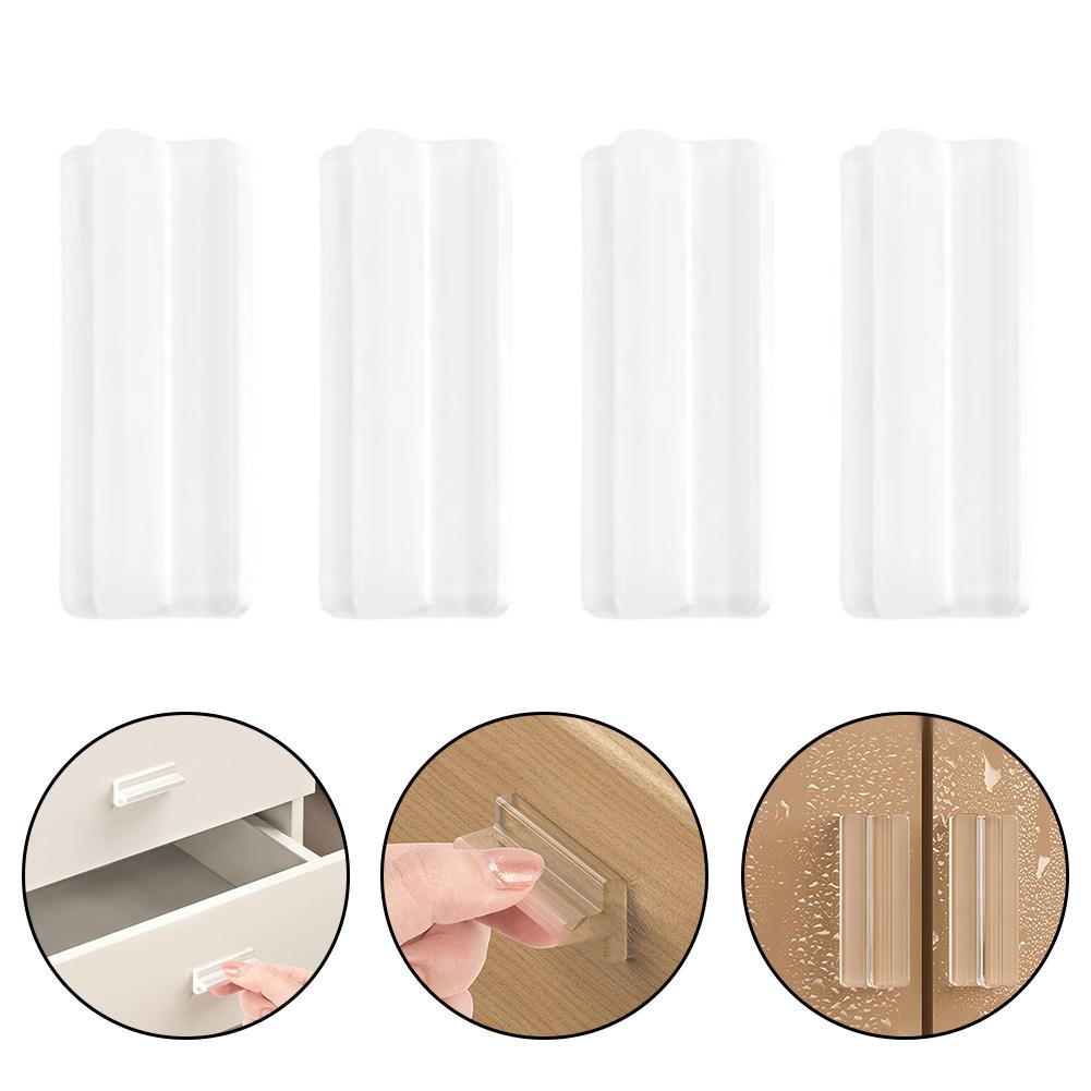 Cabinet Handle For Wood Holder Ergonomic Door Handles 50*20mm Silicone Drawer Handles Clear Silicone Construction