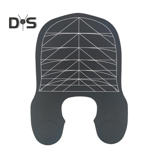 

Силиконовый воротник для окрашивания волос с направляющими, водонепроницаемый парикмахерский коврик для окрашивания волос, шаль, накидка для парикмахерских, утяжеленная защитная повязка для шеи чёрный