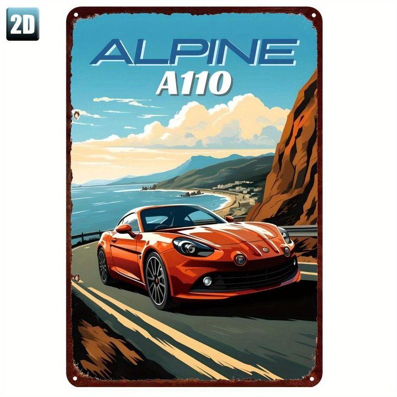 Retro Car Metal Tin Sign Vintage Garage Wall Decor