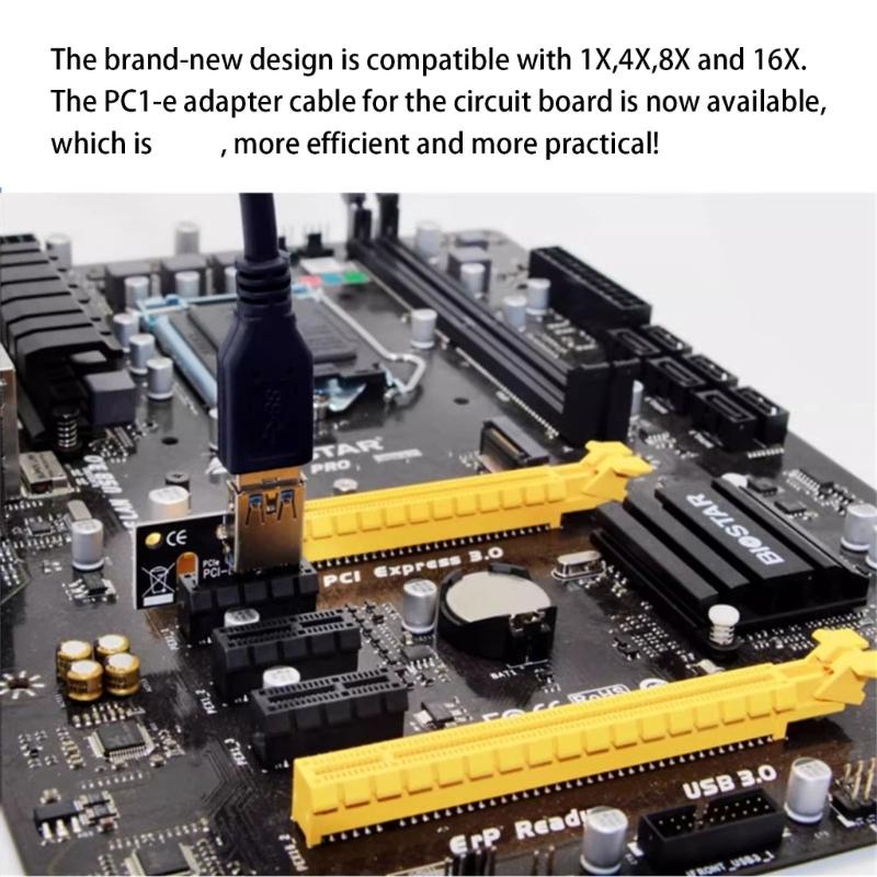 Laptop Graphics Card Expansion Card Card PCIE 1X To 16X Extension Card Adapter Extension Cable With USB3.0 Cable