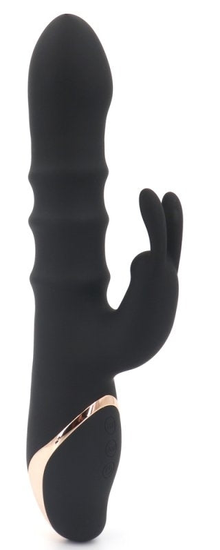 Vibro Rabbit Thrusties 13 X 3.8cm Black - Generic - Vibrating Rabbits