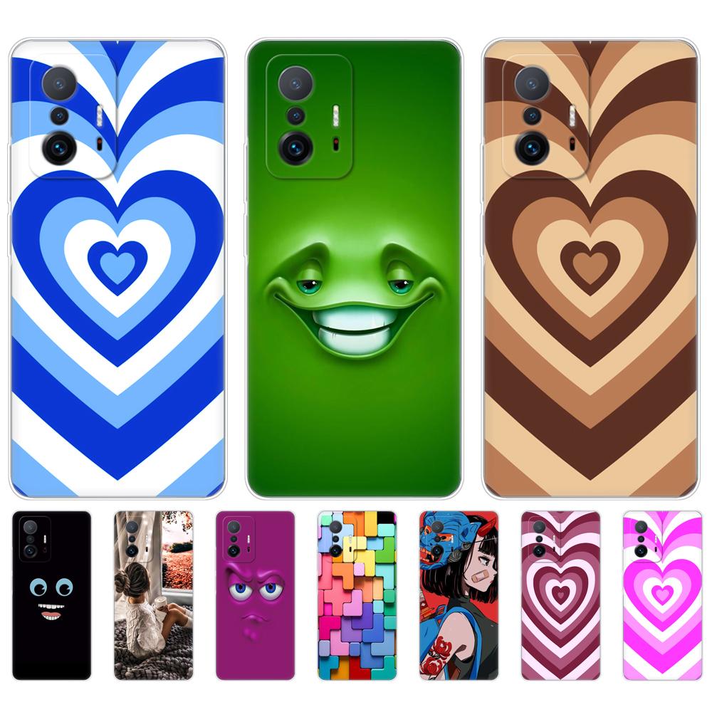 Pro Xiaomi 11T Pouzdro Pro Xiaomi 11T Pro Měkké Pouzdro Silikonový Kryt Zadní Strany Telefonu Pro Xiaomi11T mi 11 T 11TPro coque 6,67 palce nárazník TPU