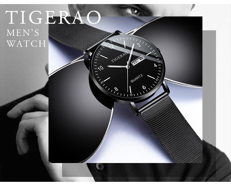 Ultra-thin Men's Trendy Mechanical & Quartz Waterproof Watch for Teenagers and Students