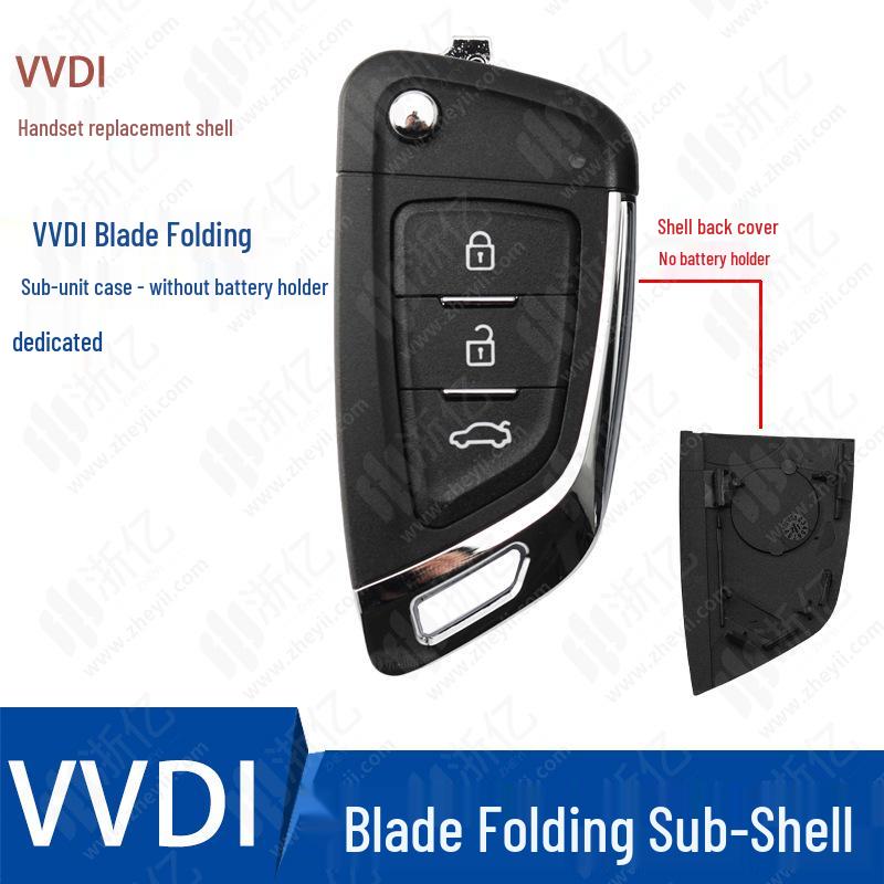 KD VVDI TY Sub-Key Replacement Shell for B5 A6 DS Hyundai Folding Blade