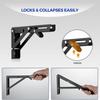 2 Pcs Stainless Steel Extension Frame Heavy Duty Triangle Stand Folding Shelf Brackets  Livingroom
