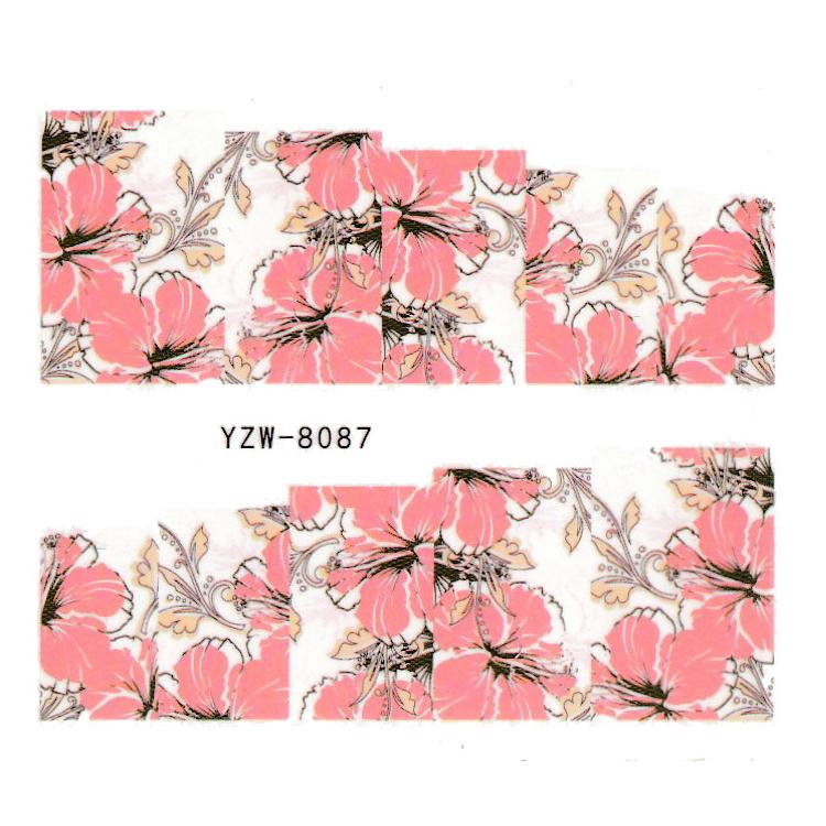 1 Sheet Fashion Women Design Water Transfer Nail Sticker Decal Nail Decorations Painting Portrait Flowers