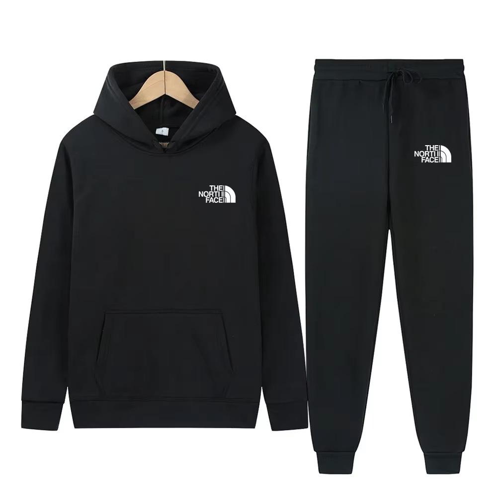 Men's Casual Sportswear Set - Trendy Letter Print Hoodie Pullover