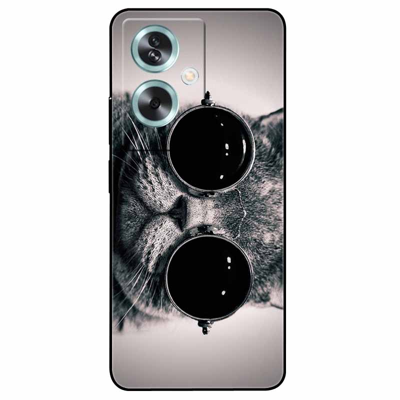

For OPPO A79 5G A 79 Case Silicone Soft Wolf Lion Cat Black Bumper Funda Coque for OPPO A79 CPH2553 OPPOA79 Cover Protective Bag OPPO A79 5G