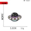 Yi Nian Astronaut Cartoon Embroidery Patch Set: Rocket, Planet, and Badge Decorations.