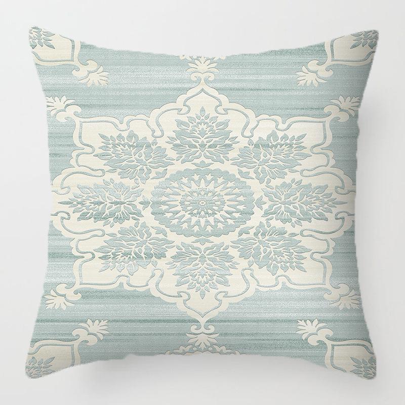 Home Decor Exquisite Ethnic Pattern Digital Printed Pattern Cushion Cover Suitable for Sofa Bedroom Car Pillow Cover