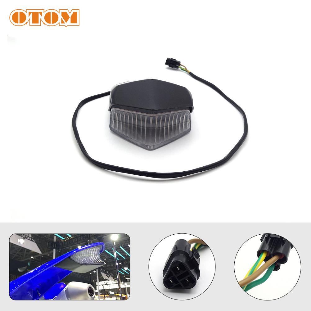 OTOM Motorcycle 2023 Tail Light Rear Fender LED Taillight Assembly Brake Warning License Plate Lamp For YAMAHA WR250F WR450F WR