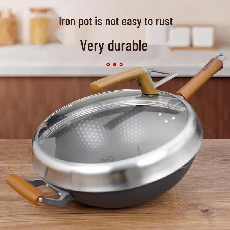 ASD Durable Non-Stick Iron Wok
